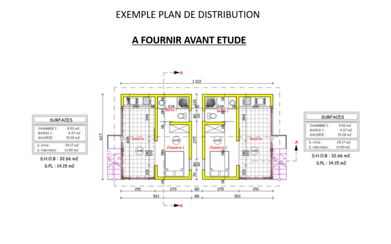 Exemple de plan de distribution à fournir pour une étude d’assainissement non collectif en Guadeloupe